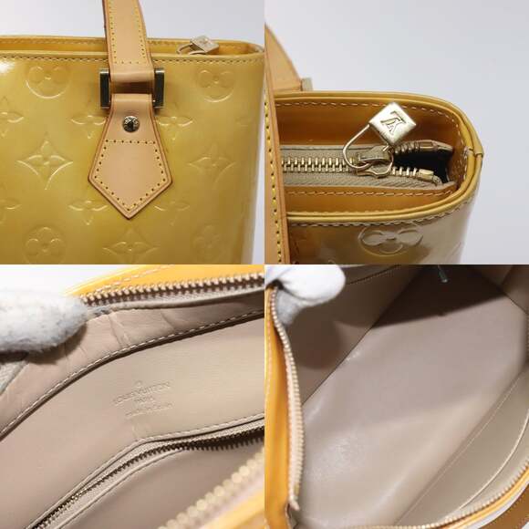 LOUIS VUITTON Monogram Vernis Houston Hand Bag Beige M91004 - Picture 11 of 13